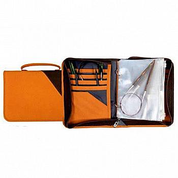 Чохол для кругових спиць помаранчево - чорний, 10825 KnitPro Чохол для кругових спиць помаранчево - чорний, 10825 KnitPro