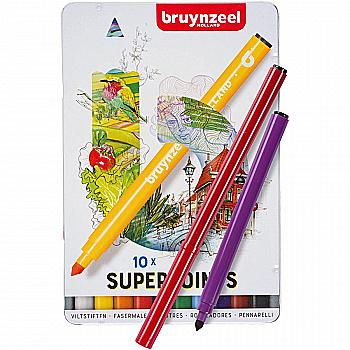 Набір фломастерів Expression, 10 шт, мет. кор., Bruynzeel Набір фломастерів Expression, 10 шт, мет. кор., Bruynzeel