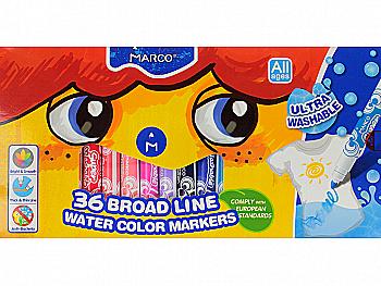 Фломастери 36 кол. Super Washable Jumbo, ТМ Marco Фломастери 36 кол. Super Washable Jumbo, ТМ Marco
