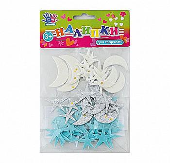 Декор з глітеру "Місяць+зорі" Декор з глітеру "Місяць+зорі"