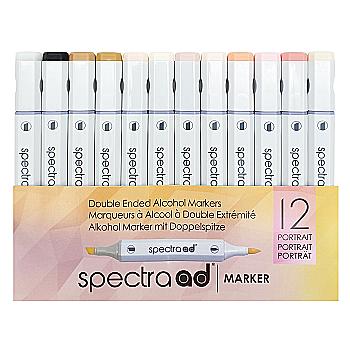 Набор маркеров двусторонних Spectra AD 12 цв., оттенки - Бежевые, S12ST-SADM Набор маркеров двусторонних Spectra AD 12 цв., оттенки - Бежевые, S12ST-SADM