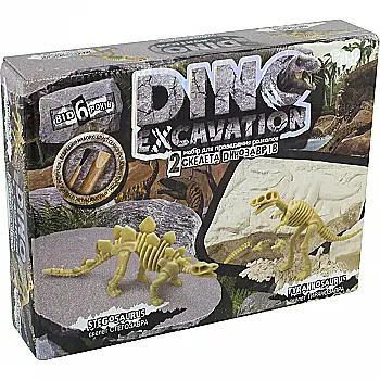 Набор для творчества "Dino Excavation" динозавры укр. (6), DEX-01-04,05,06 Набор для творчества "Dino Excavation" динозавры укр. (6), DEX-01-04,05,06