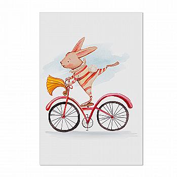 Открытка "Зайчик - акробат"