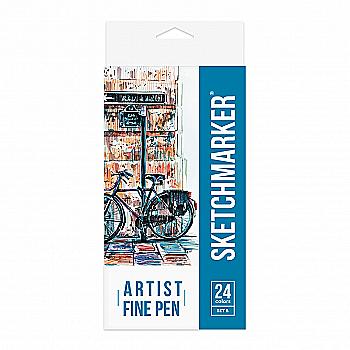 Набір лайнерів SketchMarker ARTIST FinePen Basic 2, 24 кол., AFP-24BAS2 Набір лайнерів SketchMarker ARTIST FinePen Basic 2, 24 кол., AFP-24BAS2