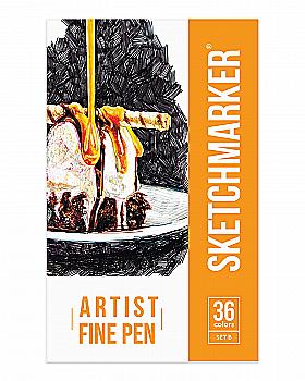 Набір лайнерів SketchMarker ARTIST FinePen Basic 2, 36 кол., AFP-36BAS2 Набір лайнерів SketchMarker ARTIST FinePen Basic 2, 36 кол., AFP-36BAS2