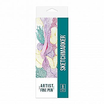 Набір лайнерів SketchMarker ARTIST FinePen Basic 2, 6 кол., AFP-6BAS2 Набір лайнерів SketchMarker ARTIST FinePen Basic 2, 6 кол., AFP-6BAS2