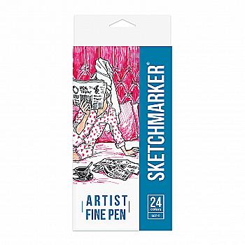 Набір лайнерів SketchMarker ARTIST FinePen Basic 3, 24 кол., AFP-24BAS3 Набір лайнерів SketchMarker ARTIST FinePen Basic 3, 24 кол., AFP-24BAS3