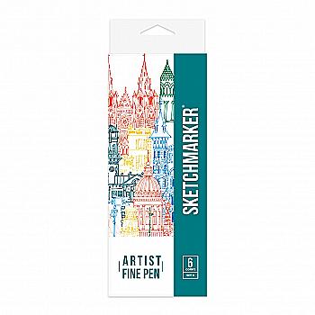 Набір лайнерів SketchMarker ARTIST FinePen Basic 4, 6 кол., AFP-6BAS4 Набір лайнерів SketchMarker ARTIST FinePen Basic 4, 6 кол., AFP-6BAS4