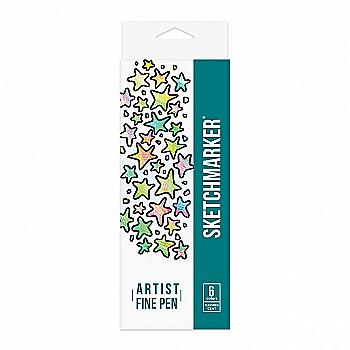 Набір лайнерів SketchMarker ARTIST FinePen Fluorescent, 6 кол., AFP-6FL Набір лайнерів SketchMarker ARTIST FinePen Fluorescent, 6 кол., AFP-6FL