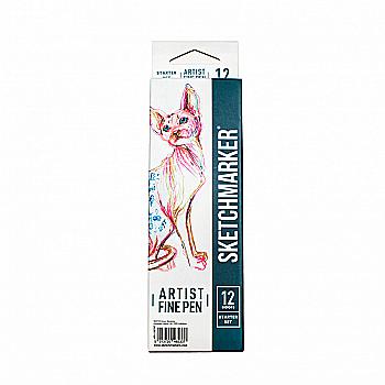 Набір лайнерів SketchMarker ARTIST FinePen Starter, 12 кол., AFP-12STRT Набір лайнерів SketchMarker ARTIST FinePen Starter, 12 кол., AFP-12STRT