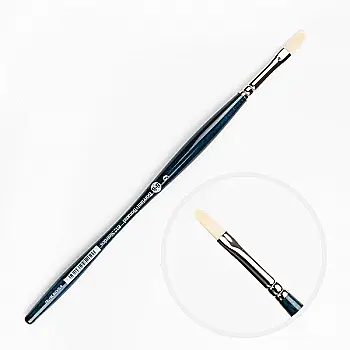 Пензель синтетика овальний M. BILANCIATO серія 832 №6 білий ворс, 26416