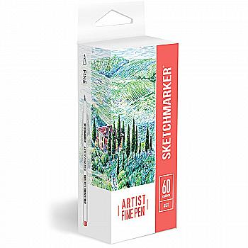 Набір лайнерів SketchMarker ARTIST FinePen Basic, 60 кол., AFP-60SET Набір лайнерів SketchMarker ARTIST FinePen Basic, 60 кол., AFP-60SET