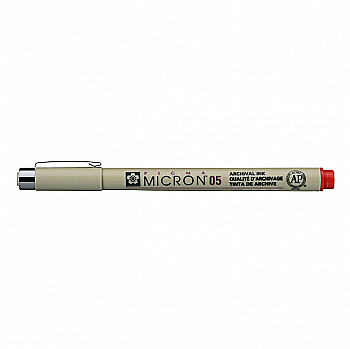 Лінер Pigma Micron (0.5), 0,45мм, Червоний, Sakura Лінер Pigma Micron (0.5), 0,45мм, Червоний, Sakura