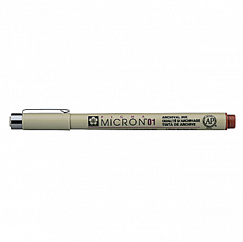 Лінер Pigma Micron (0.1), 0,25мм, Коричневий, Sakura Лінер Pigma Micron (0.1), 0,25мм, Коричневий, Sakura