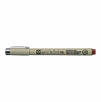 Лінер Pigma Micron (0.5), 0,45мм, Коричневий, Sakura Лінер Pigma Micron (0.5), 0,45мм, Коричневий, Sakura
