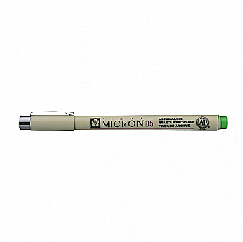 Лінер Pigma Micron (0.5), 0,45мм, Світло-зелений, Sakura Лінер Pigma Micron (0.5), 0,45мм, Світло-зелений, Sakura