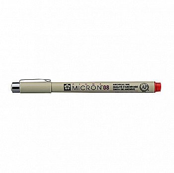 Лінер Pigma Micron (0.8), 0,5мм, Червоний, Sakura Лінер Pigma Micron (0.8), 0,5мм, Червоний, Sakura