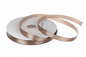 Стрічка атлас 12 мм-23 м, 60, світло-коричнева