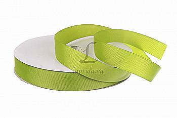 Стрічка репсова 2,5 см-18 м, GX-76 салатова