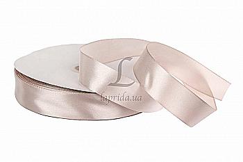 Лента атлас бежовая 25 мм-23 м (172), 58-1572