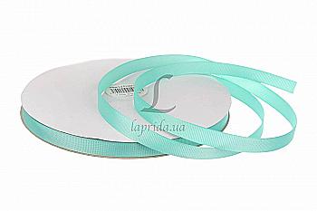 Лента репсовая 0,6 см-18 м, GX-222, бирюзовая