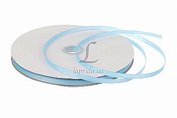 Стрічка репсова 0,6 cм-18 м, GX-97 темно-блакитна