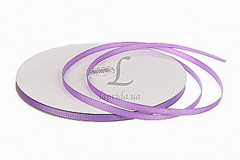 Стрічка репсова 0,6 cм-18 м, GX-198, синьо-лілова