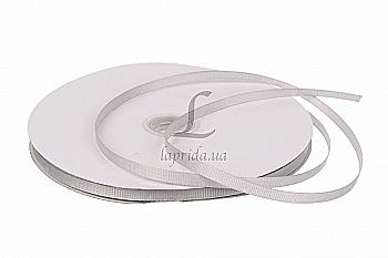 Лента репсовая 0,6 cм (18 м), GX-03, светло-серая
