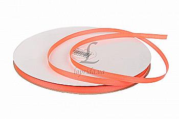 Лента репсовая 0,6 см-18 м, GX-186, красно-оранжевая