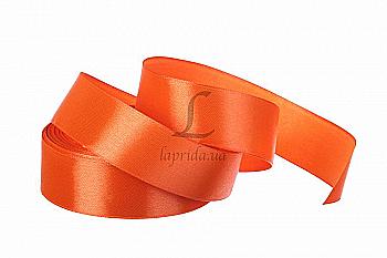 Стрічка атлас 25 мм-23 м, 144, помаранчева, 58-1534