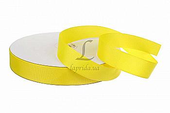 Лента репсовая 2,5 см - 91,4 м, GX-15, желтая