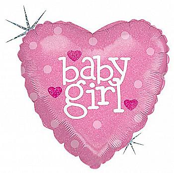Куля повітряна 18" Серце "Baby Girl", 3202-0675