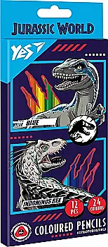 Олівці кольорові YES 12/24 кол. "Jurassic World", 290679 Олівці кольорові YES 12/24 кол. "Jurassic World", 290679