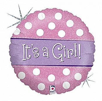 Куля повітряна 18" "Це дівчинка" голографія Ф, 3202-0307