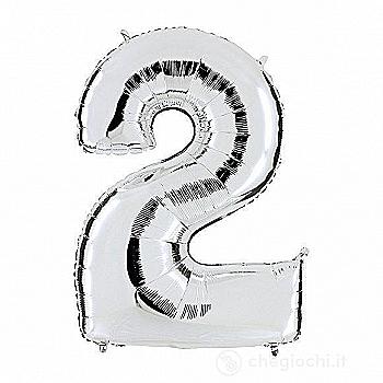 Куля повітряна 40" Цифра 2 срібло Ф, 3207-1160 Куля повітряна 40" Цифра 2 срібло Ф, 3207-1160