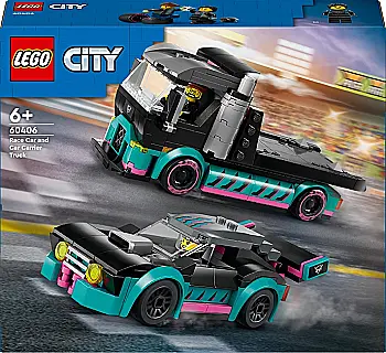 Конструктор Lego City "Автомобиль для гонки и автовоз", 60406 Конструктор Lego City "Автомобиль для гонки и автовоз", 60406