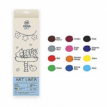 Набір кольорових лінерів, 12 кол.,12 set Basic colors, IDEA10-AL12BASIC, 99IDEAS Набір кольорових лінерів, 12 кол.,12 set Basic colors, IDEA10-AL12BASIC, 99IDEAS