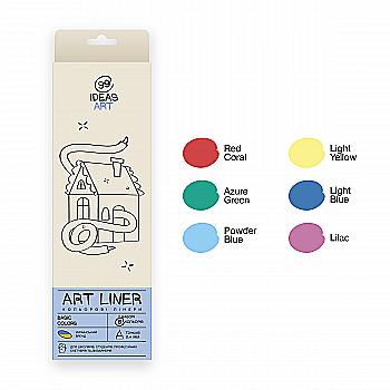 Набір кольорових лінерів, 6 кол.,6 set Basic colors, IDEA10-AL6BASIC, 99IDEAS Набір кольорових лінерів, 6 кол.,6 set Basic colors, IDEA10-AL6BASIC, 99IDEAS