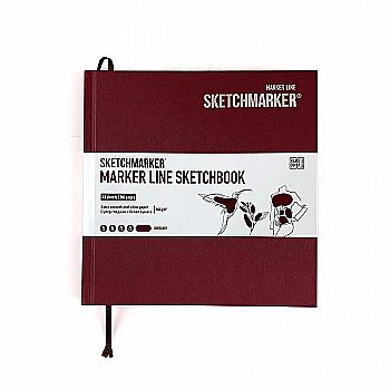 Скетчбук SKETCHMARKER 163*163 мм 48 л., 160 г/м², твёрдая обложка, винный, MLHSQ/BURG Скетчбук SKETCHMARKER 163*163 мм 48 л., 160 г/м², твёрдая обложка, винный, MLHSQ/BURG