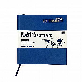 Скетчбук SKETCHMARKER 163*163 мм 48 л., 160 г/м², твёрдая обложка, синий, MLHSQ/BLUE Скетчбук SKETCHMARKER 163*163 мм 48 л., 160 г/м², твёрдая обложка, синий, MLHSQ/BLUE