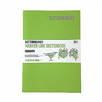 Скетчбук SKETCHMARKER А5 16 л., 160 г/м², мягкая обложка, лайм, MLSSM/LIME Скетчбук SKETCHMARKER А5 16 л., 160 г/м², мягкая обложка, лайм, MLSSM/LIME