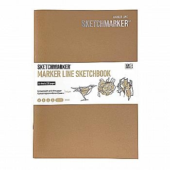 Скетчбук SKETCHMARKER В5 16 л., 160 г/м², мягкая обложка, коричневый, MLSM/BRUN Скетчбук SKETCHMARKER В5 16 л., 160 г/м², мягкая обложка, коричневый, MLSM/BRUN