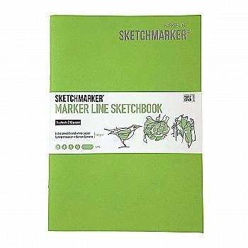 Скетчбук SKETCHMARKER В5 16 арк., 160 г/м², м`яка обкл., лайм, MLSM/LIME Скетчбук SKETCHMARKER В5 16 арк., 160 г/м², м`яка обкл., лайм, MLSM/LIME