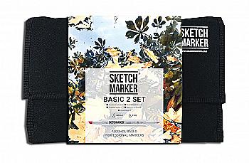 Набор маркеров SKETCHMARKER Basic 2 set 24 - Базовые оттенки 2 (24 маркера + сумка органайзер), 24bas2 Набор маркеров SKETCHMARKER Basic 2 set 24 - Базовые оттенки 2 (24 маркера + сумка органайзер), 24bas2