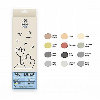 Набір кольорових лінерів, 12 кол.,12 set Natural colors, IDEA10-AL12NATR 99IDEAS Набір кольорових лінерів, 12 кол.,12 set Natural colors, IDEA10-AL12NATR 99IDEAS