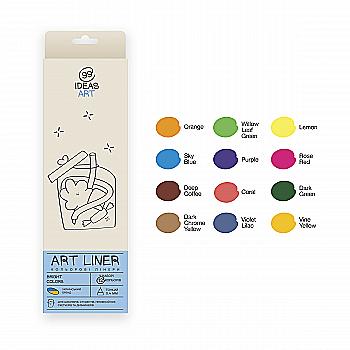 Набір кольорових лінерів, 12 кол.,12 set Bright colors, IDEA10-AL12BRGHT, 99IDEAS Набір кольорових лінерів, 12 кол.,12 set Bright colors, IDEA10-AL12BRGHT, 99IDEAS