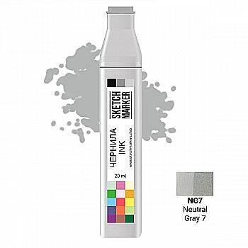Чорнило для заправки маркера SKETCHMARKER, 20 мл, Нейтральний сірий 7, SI-NG7 Чорнило для заправки маркера SKETCHMARKER, 20 мл, Нейтральний сірий 7, SI-NG7