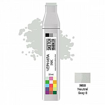 Чорнило для заправки маркера SKETCHMARKER, 20 мл, Нейтральний сірий 8, SI-NG8 Чорнило для заправки маркера SKETCHMARKER, 20 мл, Нейтральний сірий 8, SI-NG8
