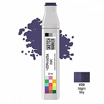 Чернило для заправки маркера SKETCHMARKER, 20 мл, Night Sky - Ночное небо, SI-V20 Чернило для заправки маркера SKETCHMARKER, 20 мл, Night Sky - Ночное небо, SI-V20
