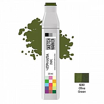 Чернило для заправки маркера SKETCHMARKER, 20 мл, Olive Green - Оливковый зеленый, SI-G30 Чернило для заправки маркера SKETCHMARKER, 20 мл, Olive Green - Оливковый зеленый, SI-G30